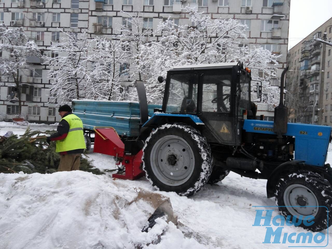 В Днепре показали, что происходит с брошенными елками (ФОТО, ВИДЕО). новости Днепра