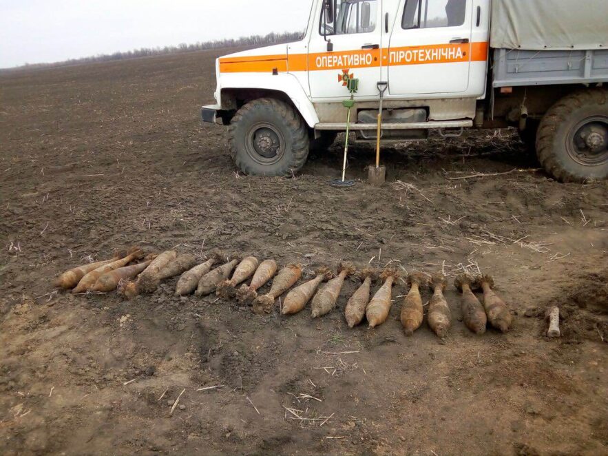 Под Днепром взорвали 18 минометных снарядов . Новости Днепра