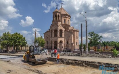 Реконструкция полным ходом: улица Курчатова с высоты. Новости Днепра