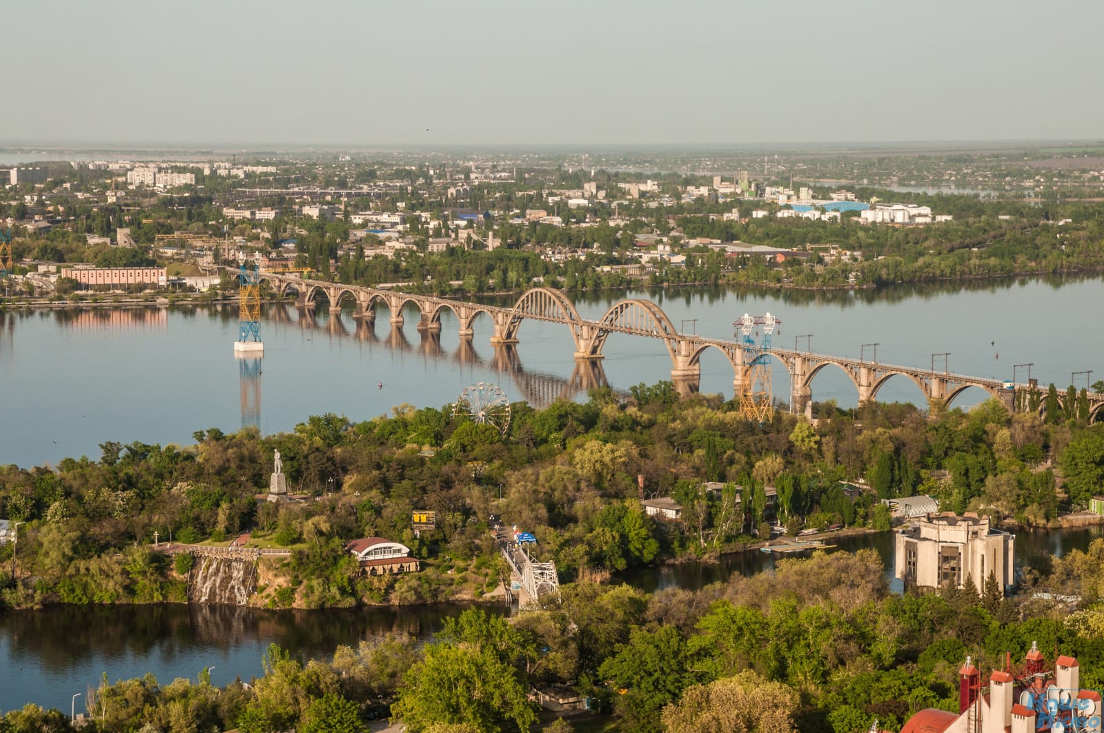 Живописный Днепр с высоты птичьего полета. новости Днепра