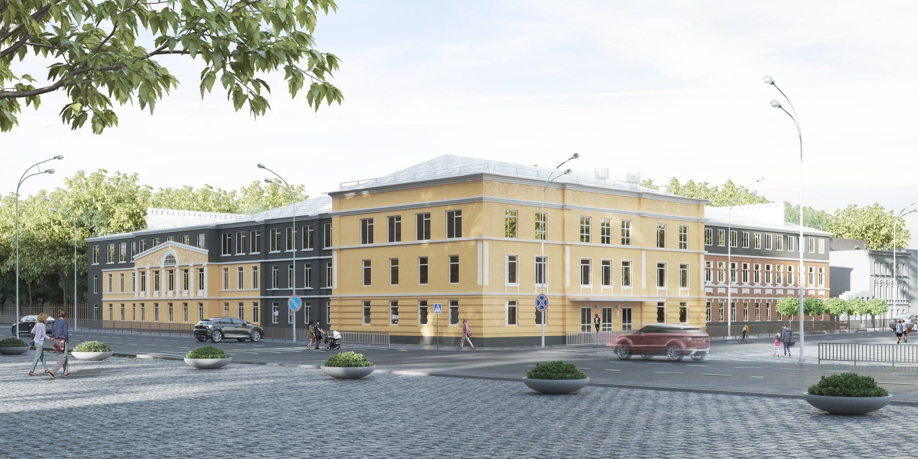 Контрастный фасад и аутентичный облик: в Днепре реконструируют одну из старейших школ города. Новости Днепра 
