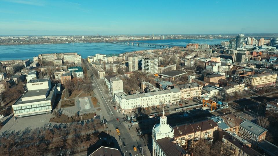 Днепр скованный февралём: главные достопримечательности города с высоты птичьего полёта (Фото). Новости Днепра