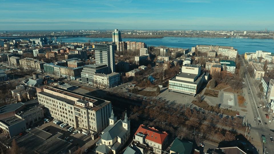 Днепр скованный февралём: главные достопримечательности города с высоты птичьего полёта (Фото). Новости Днепра