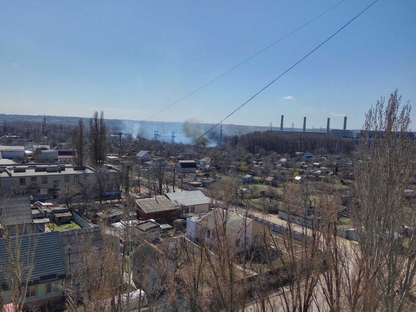 В Днепре пожар в районе Приднепровской ТЭС: горят дачи (Видео). Новости Днепра