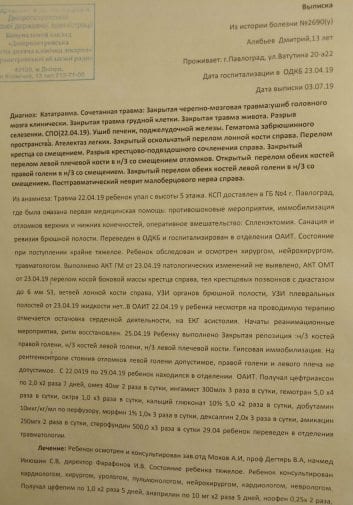 Живого места не осталось: в Днепре 4-й месяц спасают подростка, который упал с недостроя. Новости Днепра