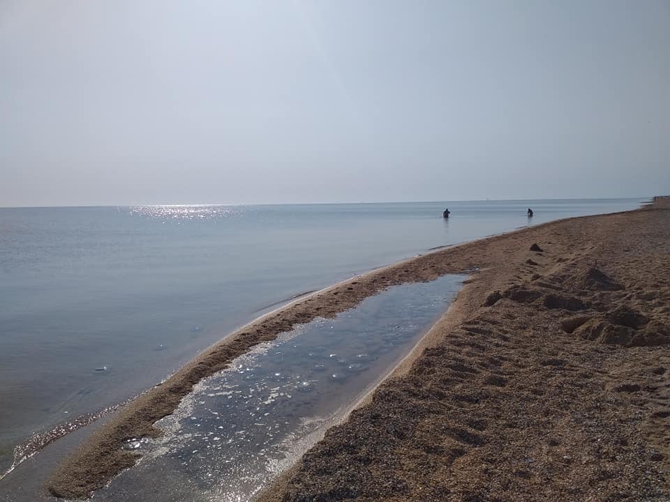 Пгт азовское. Азовское море в сентябре. Арабатская стрелка Крым медузы. Арабатский клочок Азовского моря. Вода в Азовском море в сентябре.