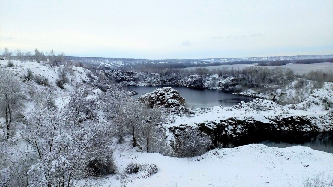 Как выглядит Таромский карьер зимой (Фото). Новости Днепра
