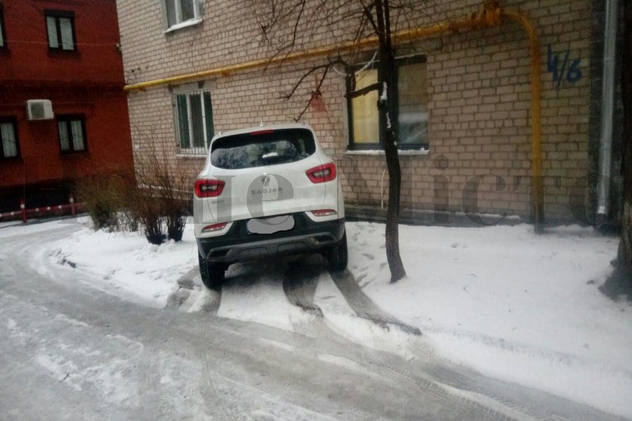 В Днепре автохамы устроили парковку на клумбе. Новости Днепра