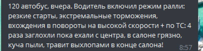 В Днепре водитель 120-го автобуса устроил экстримальное ралли по городским дорогам 