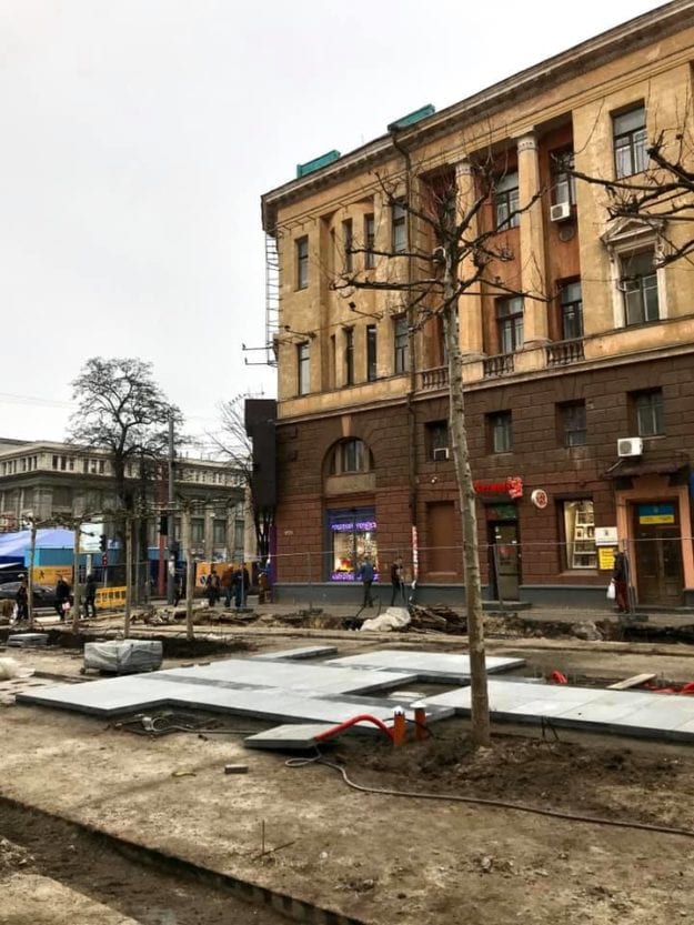 В Днепре идет реконструкция улицы Короленко. Новости Днепра