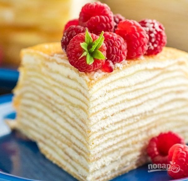 Блинный торт со вкусом пломбира: рецепт десерта без выпечки (Фото)