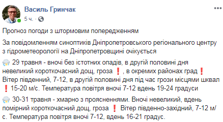 В Днепре объявили штормовое предупреждение. Новости Днепра