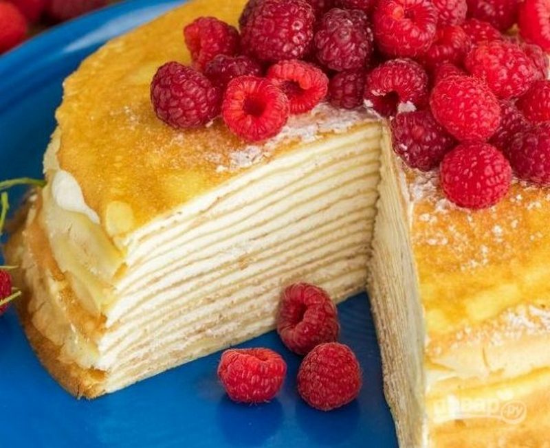 Блинный торт со вкусом пломбира: рецепт десерта без выпечки (Фото)