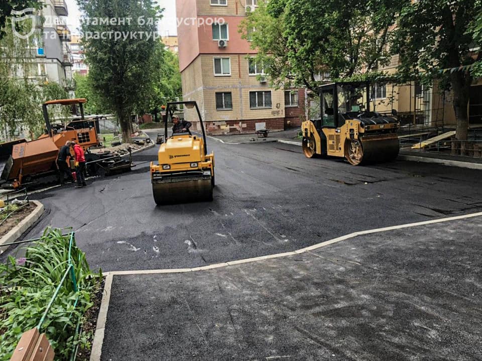 В Днепре на ж/м Тополь-3 проходит масштабная реконструкция дорожного покрытия (Фото)