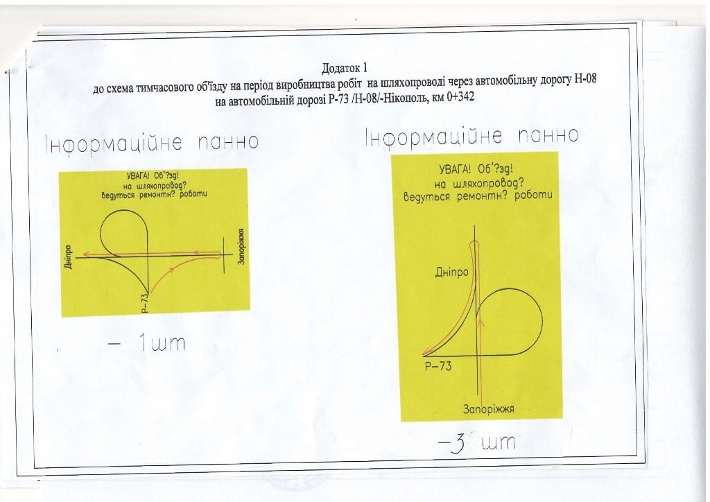 На трассе Днепр - Никополь на месяц ограничат движение: схема объезда