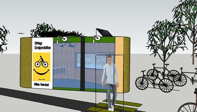 Днепровские школьницы разрабатывают проекты экологических велостанций для города
