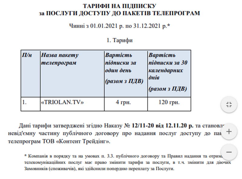 Дорожает Триолан в 2021 году. Новости Днепра 