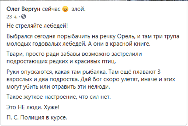 Под Днепром застрелили редких и красивых птиц. Новости Днепра