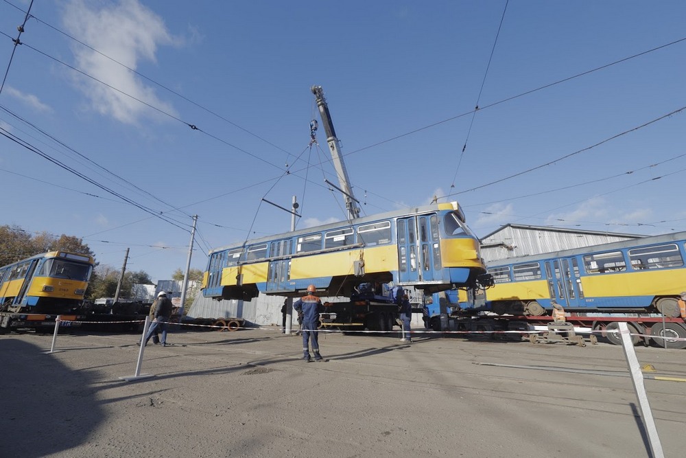 В Днепр прибыла новая партия трамвайных вагонов из Германии (Фото)