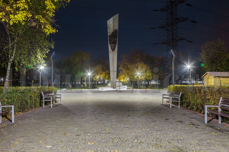 Осень в ночном парке "Новокодакский" в Днепре. Новости Днепра