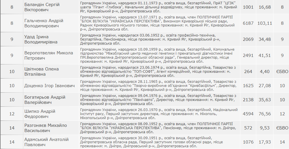 Кто прошел в Днепропетровский облсовет: официальная информация
