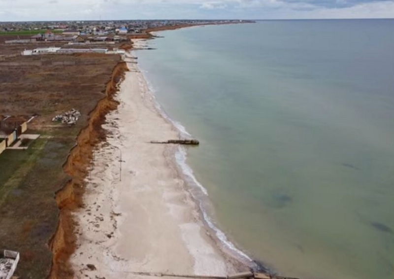 В сети показали осенние пляжи Степановки Первой с высоты