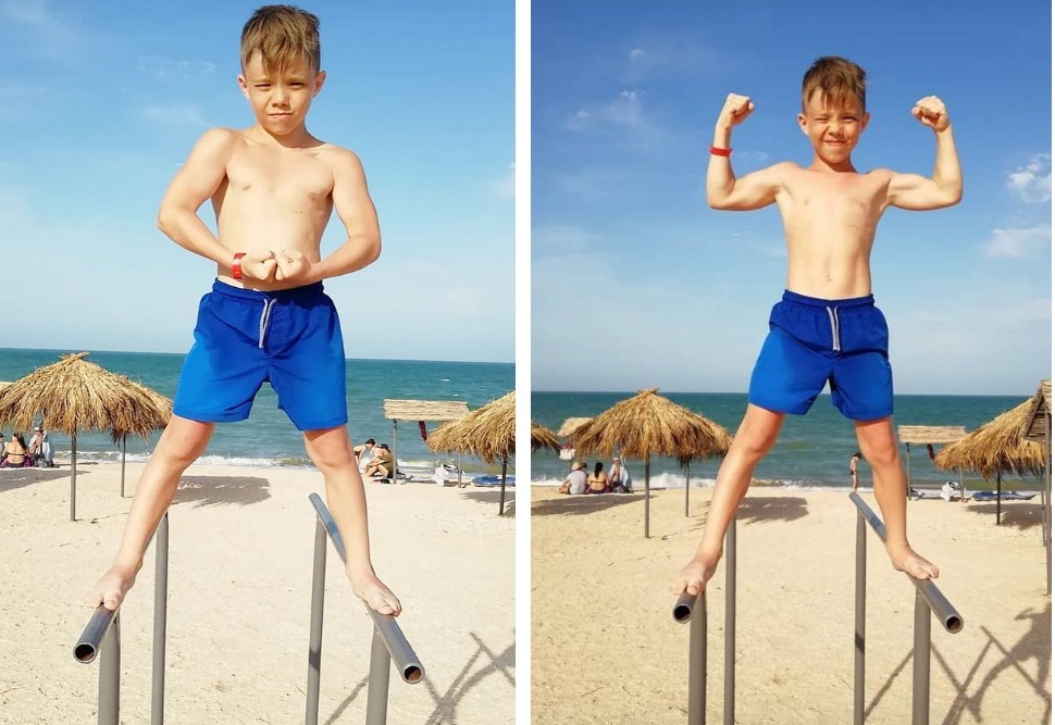 11-летний мальчик из Днепра демонстрирует чудеса воркаута