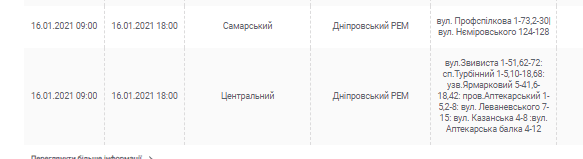 Масштабное отключение света в Днепре: проверь свой адрес