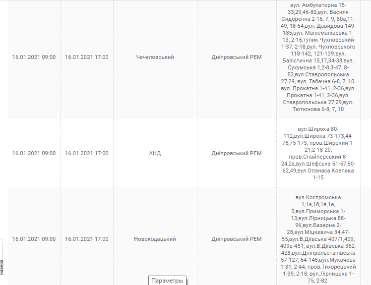 Масштабное отключение света в Днепре: проверь свой адрес
