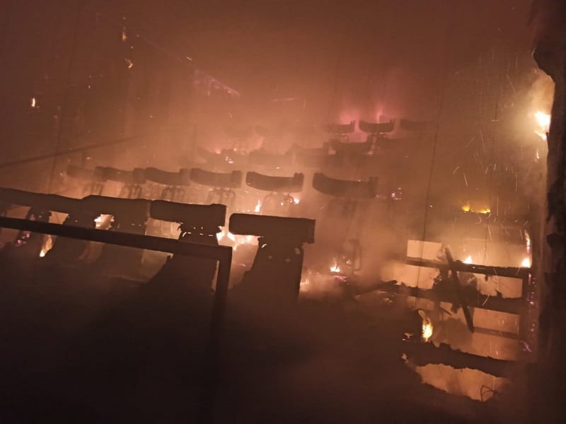 Под Днепром сгорел мини-кинотеатр – новости Днепра