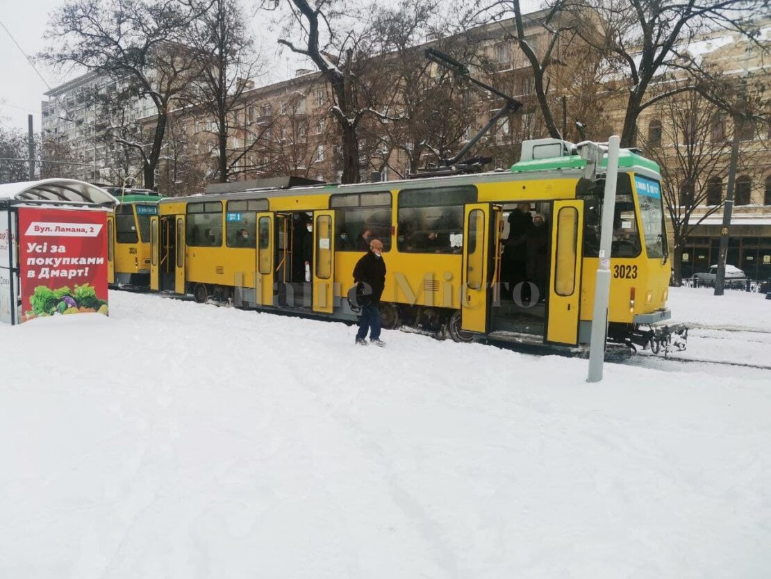 Как выглядит центр города после снегопада – новости Днепра