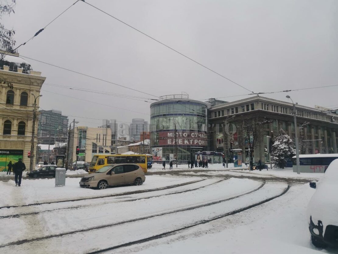 Как выглядит центр города после снегопада – новости Днепра