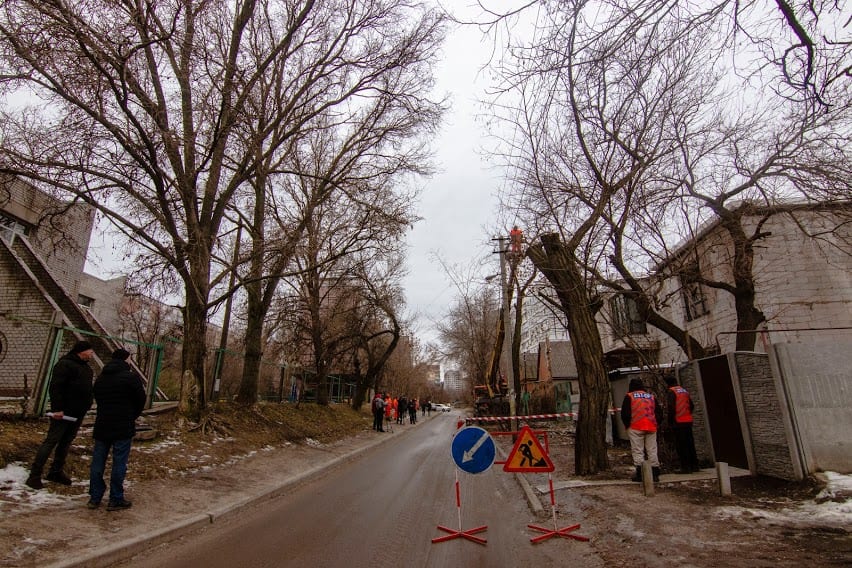 У Дніпрі обрізують дерева по вул. Мандриківській