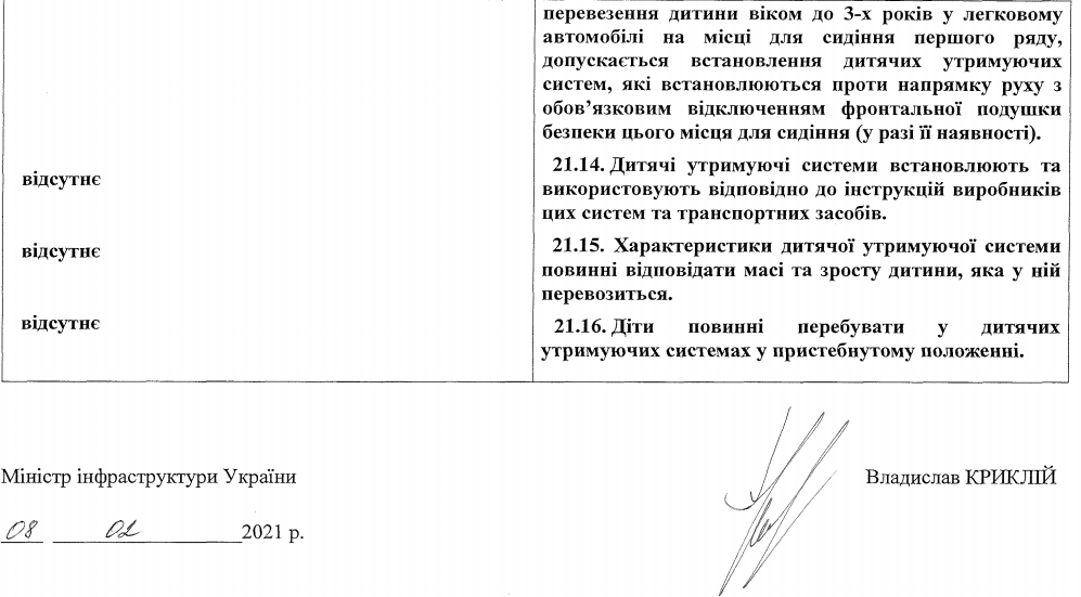 В Украине разрешили возить детей в авто на перднем сидении