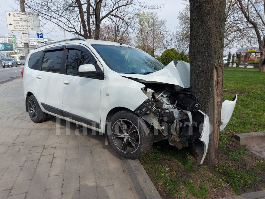 Напротив цирка Renault влетел в дерево (Фото) – новости Днепра