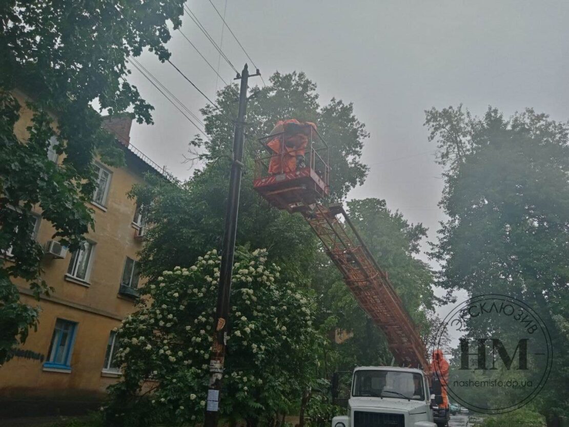 В Днепре коммунальщики убирают упавшие деревья (фото)