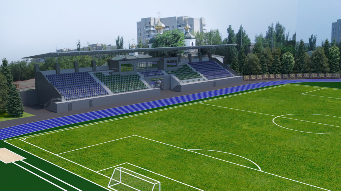 В Новомосковске восстанавливают полувековой стадион «Металлург»