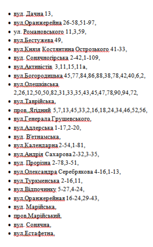 Кому в Днепре отключат свет: список адресов 