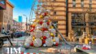 На Екатеринославском бульваре устанавливают елку - новости Днепра