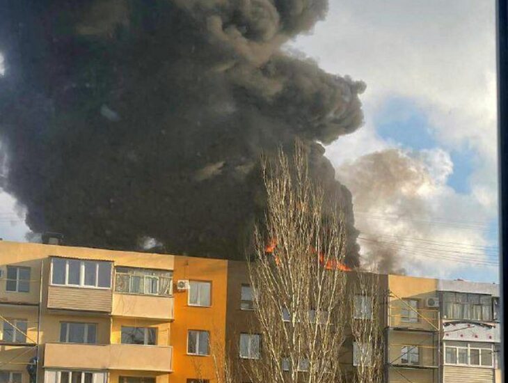 Масштабный пожар на Слобожанском проспекте - новости Днепра