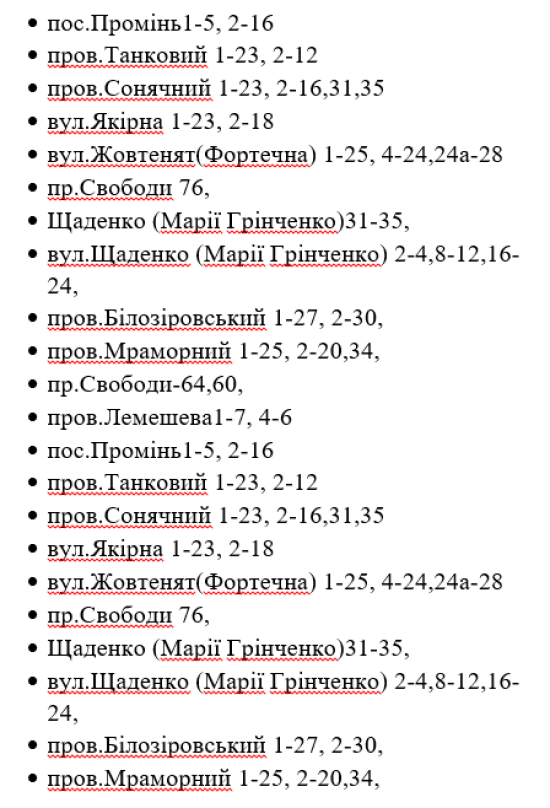 В Днепре в среду отключат свет: адреса