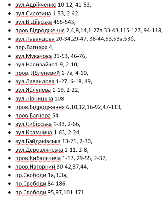 Кому завтра в Днепре отключат свет: список адресов 