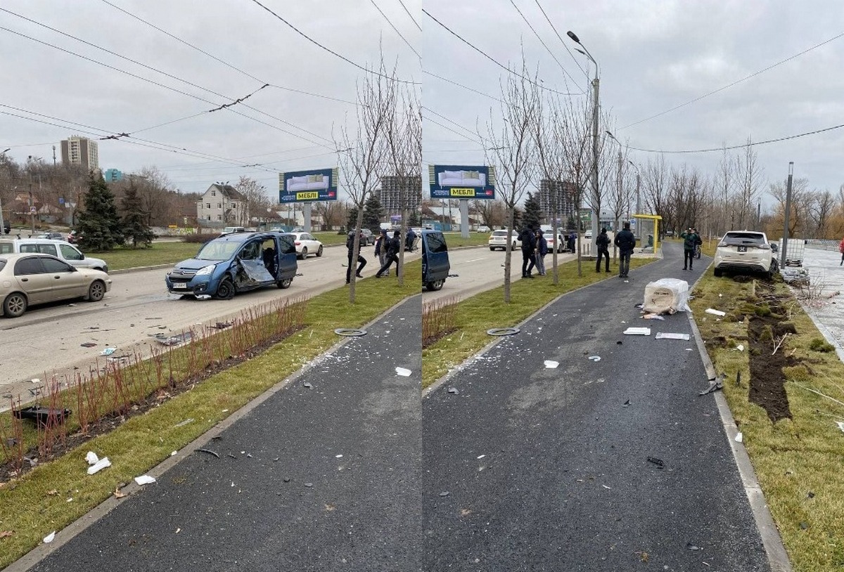 ДТП на Набережной Победы: столкнулись 3 авто - новости Днепра