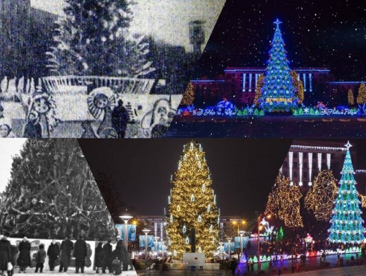 Как за 60 лет поменялась главная елка (Фото) - новости Днепра