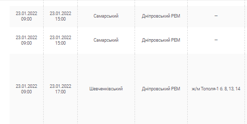 Где отключат свет 23 января (Адреса) - новости Днепра