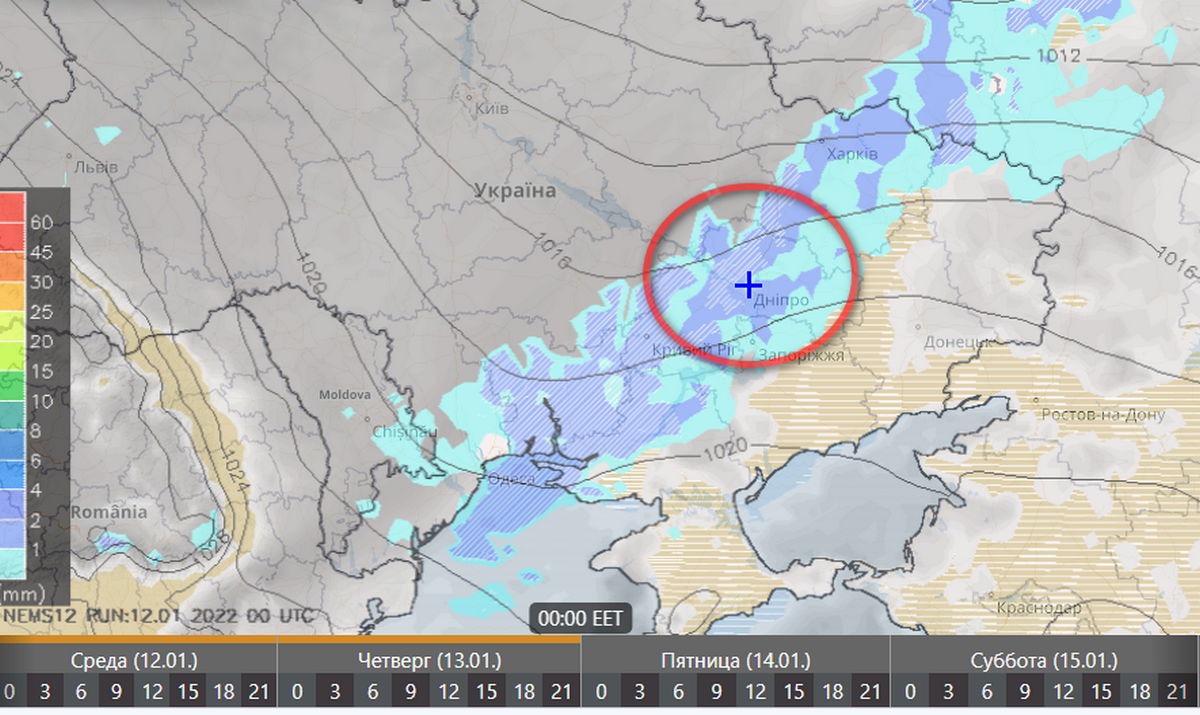 Прогноз погоды 14 января 2022, снег - новости Днепра