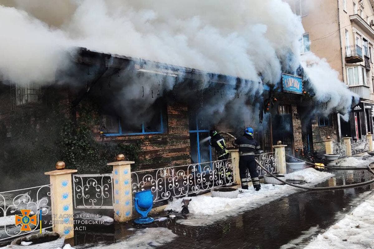 Сгорел ресторан в Кривом Роге - новости Днепра