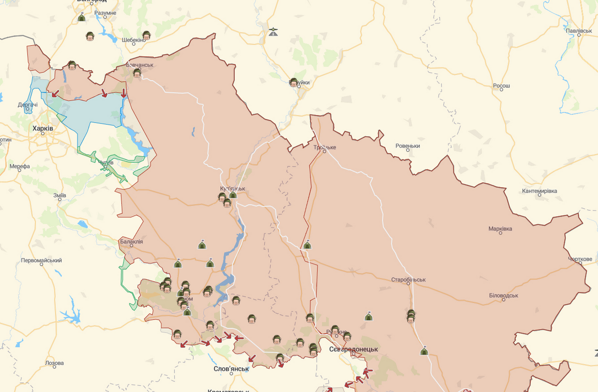 Карта бойових дій на 22 червня - Наше Мисто