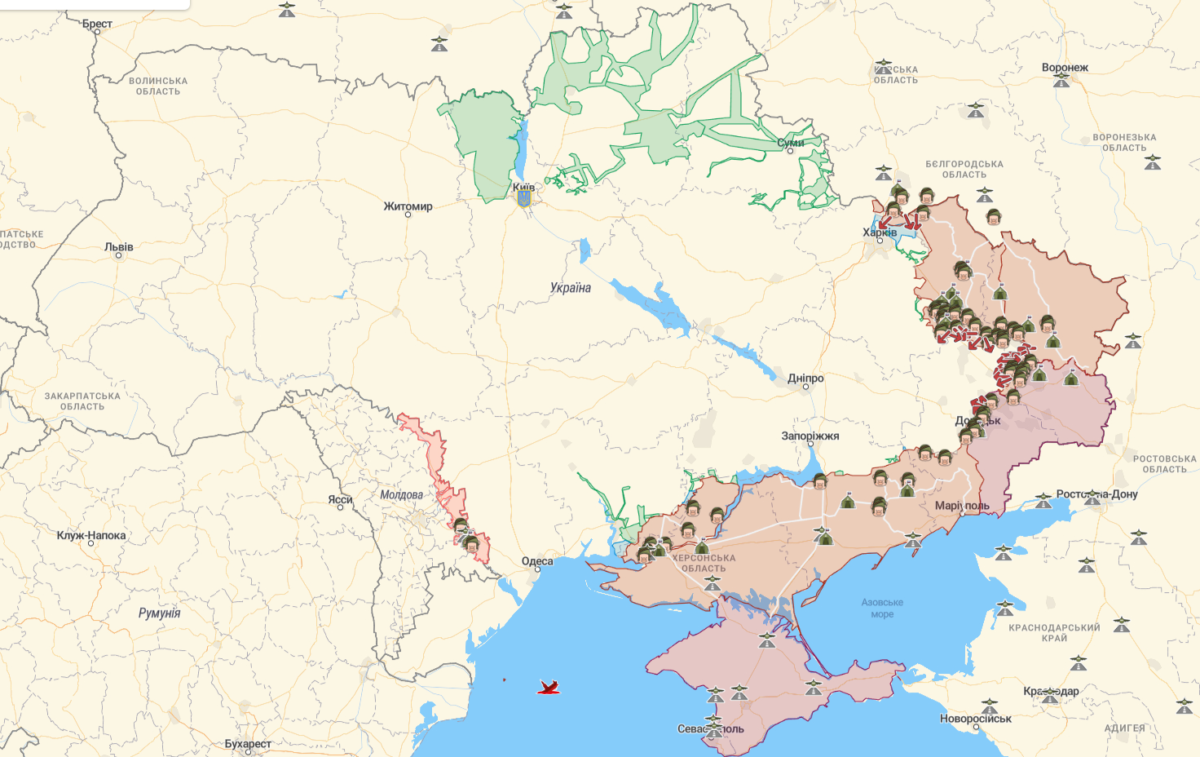 Карта бойових дій на 23 червня - Наше Мисто