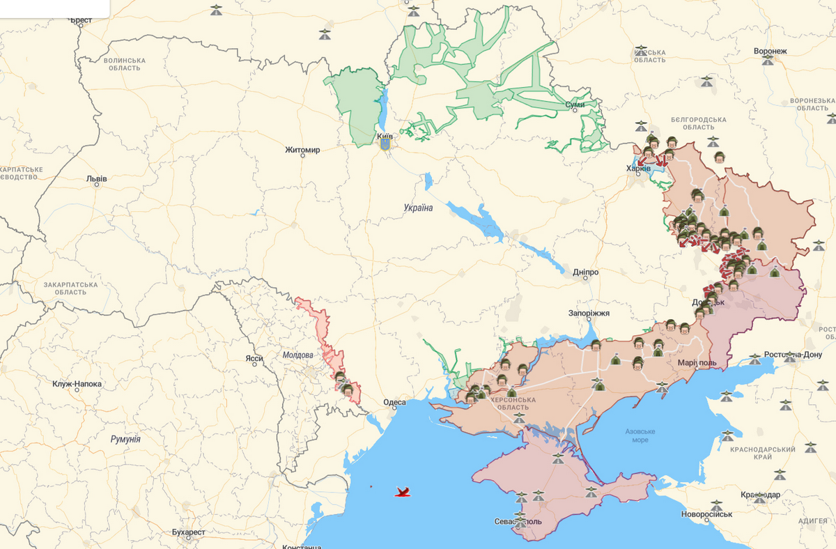 Карта бойових дій на 22 червня - Наше Мисто